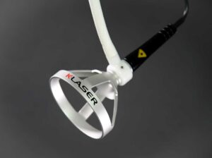 K-Laser Cube Plus Extended Arm Trolley and Optical Head with Probe Attached